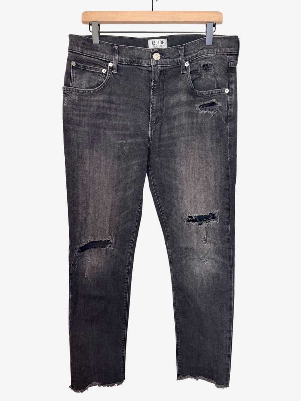 Agolde Men’s Distressed Straight Leg Jeans - 33x28 - Picture 1 of 9